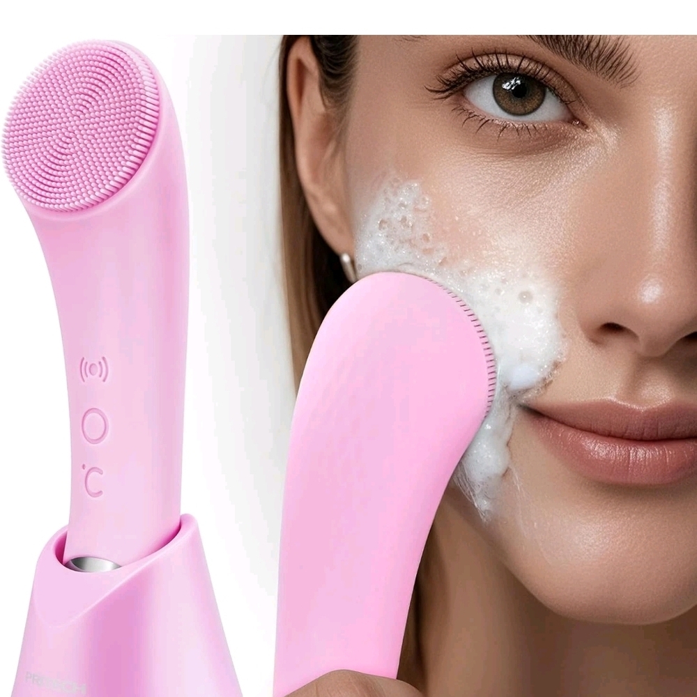 NEW Pritech Sonic Facial Cleansing Brush β Heated Silicone Deep Clean & Glow! - Picture 7 of 7